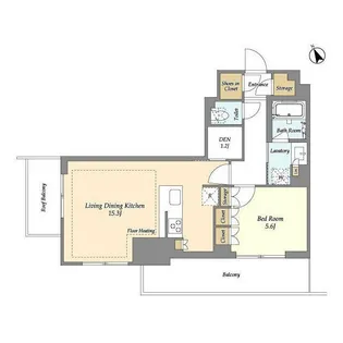 東京都荒川区西日暮里2【マンション】の間取り