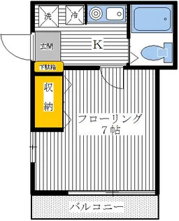 三島コーポ【2階】の間取り