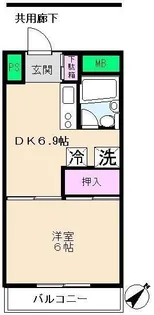 ハイツ井村【3階】の間取り