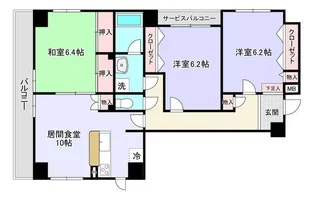 マルソ松が谷【8階】の間取り