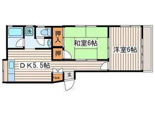 小榑ハイツ【1階】の間取り