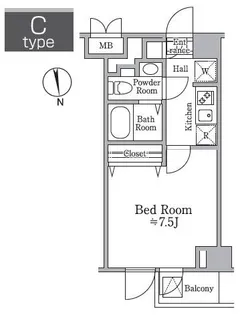 東京都目黒区原町1【マンション】の間取り