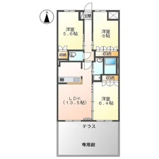 ソレアード【1階】の間取り