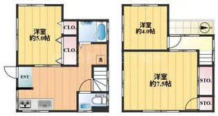 東京都北区中十条2【一戸建】の間取り