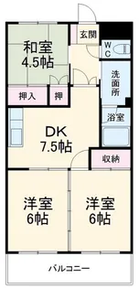 細田マンション【4階】の間取り