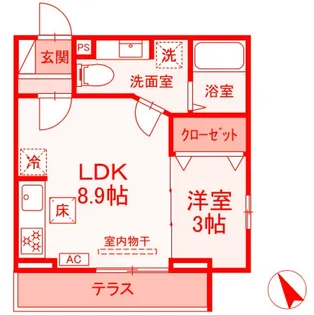 D’s Bless横須賀II【1階】の間取り