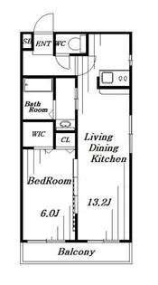富士見Nameki Mansion【10階】の間取り