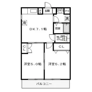 グラン・ブルーム【1階】の間取り