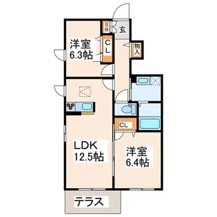 シャーメゾン須屋II【1階】の間取り