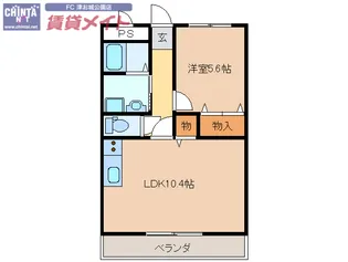 リベルタ・クオーレ利平治【2階】の間取り