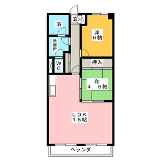 愛知県名古屋市西区赤城町【マンション】の間取り