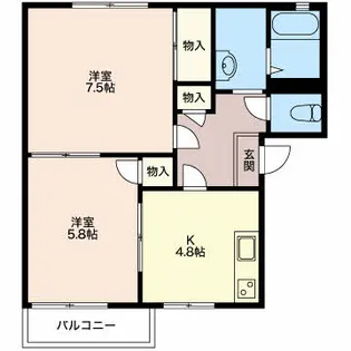 ファミールS【2階】の間取り
