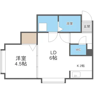ポプライン南麻生【2階】の間取り