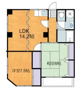 市川ハイムIII【3階】の間取り