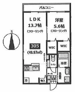 東京都中野区新井2【マンション】の間取り
