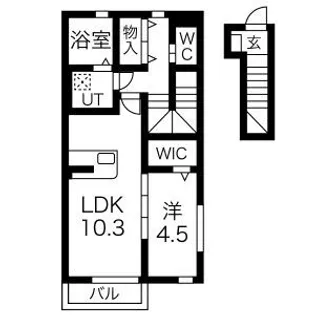 Sun fieldB棟【2階】の間取り