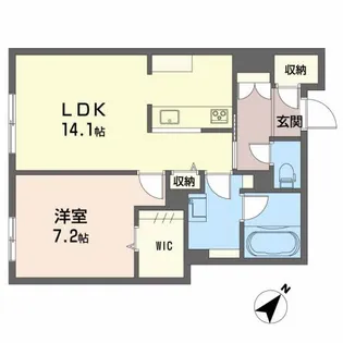 グリナージュ 歴史の散歩道【1階】の間取り