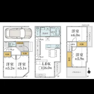 東京都荒川区西尾久6【一戸建】の間取り