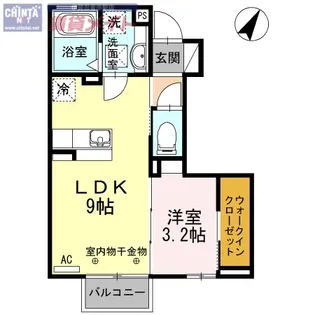 グレイスアベニュー緑ヶ丘 A棟【1階】の間取り