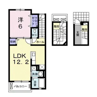 愛知県東海市荒尾町金山【アパート】の間取り