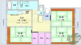 鹿野ハイツ【4階】の間取り