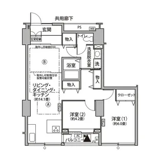 東雲キャナルコートCODAN11号棟【3階】の間取り