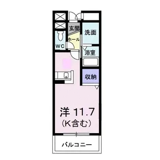 プランドール朝倉【2階】の間取り