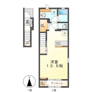 Fiore(フィオーレ)【2階】の間取り