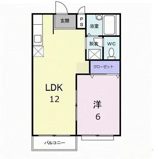エルディム山口【2階】の間取り