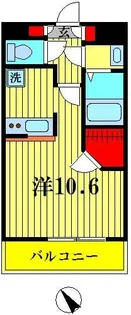 ウィッシュ・スクエア・イースト【6階】の間取り