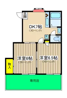 ウィスタリアハイツB【1階】の間取り