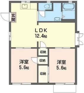 メゾン久里浜【1階】の間取り