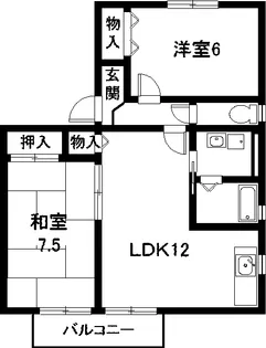 ベルデュール歌里【2階】の間取り