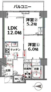 シティコート目黒2号棟【4階】の間取り