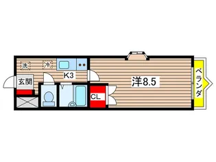 コンフォート祇園【1階】の間取り