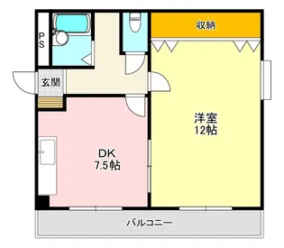 大津池第二マンション【1階】の間取り