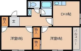 ララ・オーシャン【2階】の間取り