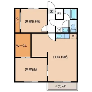 アイディール真盛【2階】の間取り