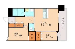 GENOVIA神戸新開地駅前【4階】の間取り