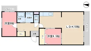 シャルム醍醐【2階】の間取り
