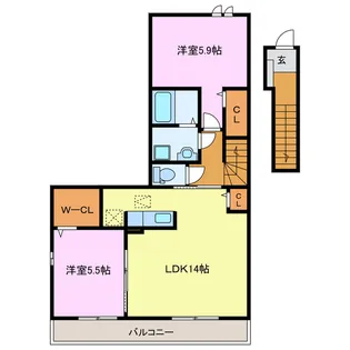 エレガント・プリムローズ【2階】の間取り