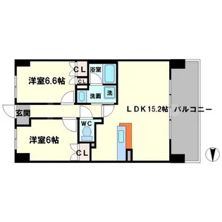 トレーゼ旭【8階】の間取り