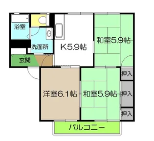 クレセント・トウヨウ A棟【2階】の間取り