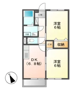 サンハイム政所【1階】の間取り