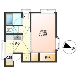 メールハイツ東万代【2階】の間取り