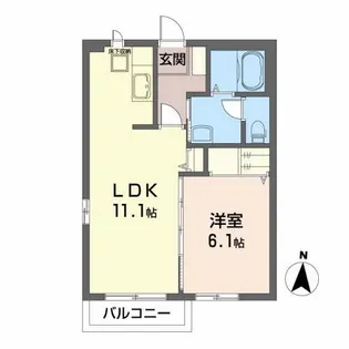 ルミエール北山【2階】の間取り