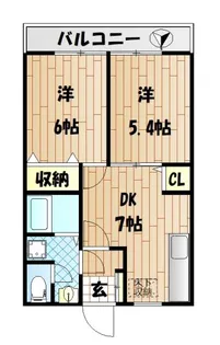グレイスコート幸I【2階】の間取り