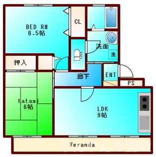 ハイツ森III【2階】の間取り