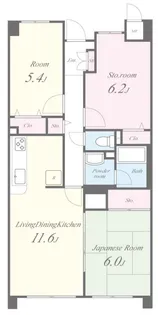 バウムドルフ【3階】の間取り