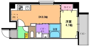 パラシオテルマス池上【1階】の間取り